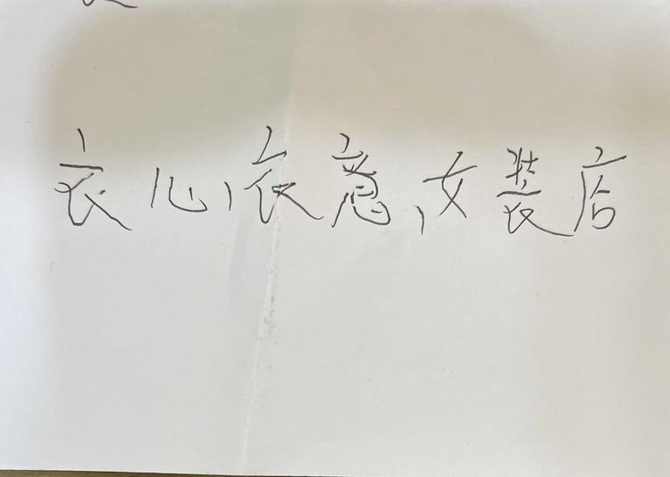 白山市江源区孙家堡子衣心衣意女装店的小店