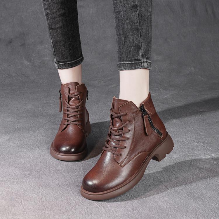 小爱真皮妈妈女鞋