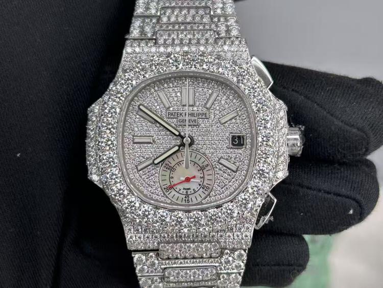 18k金包金镶嵌钻腕表